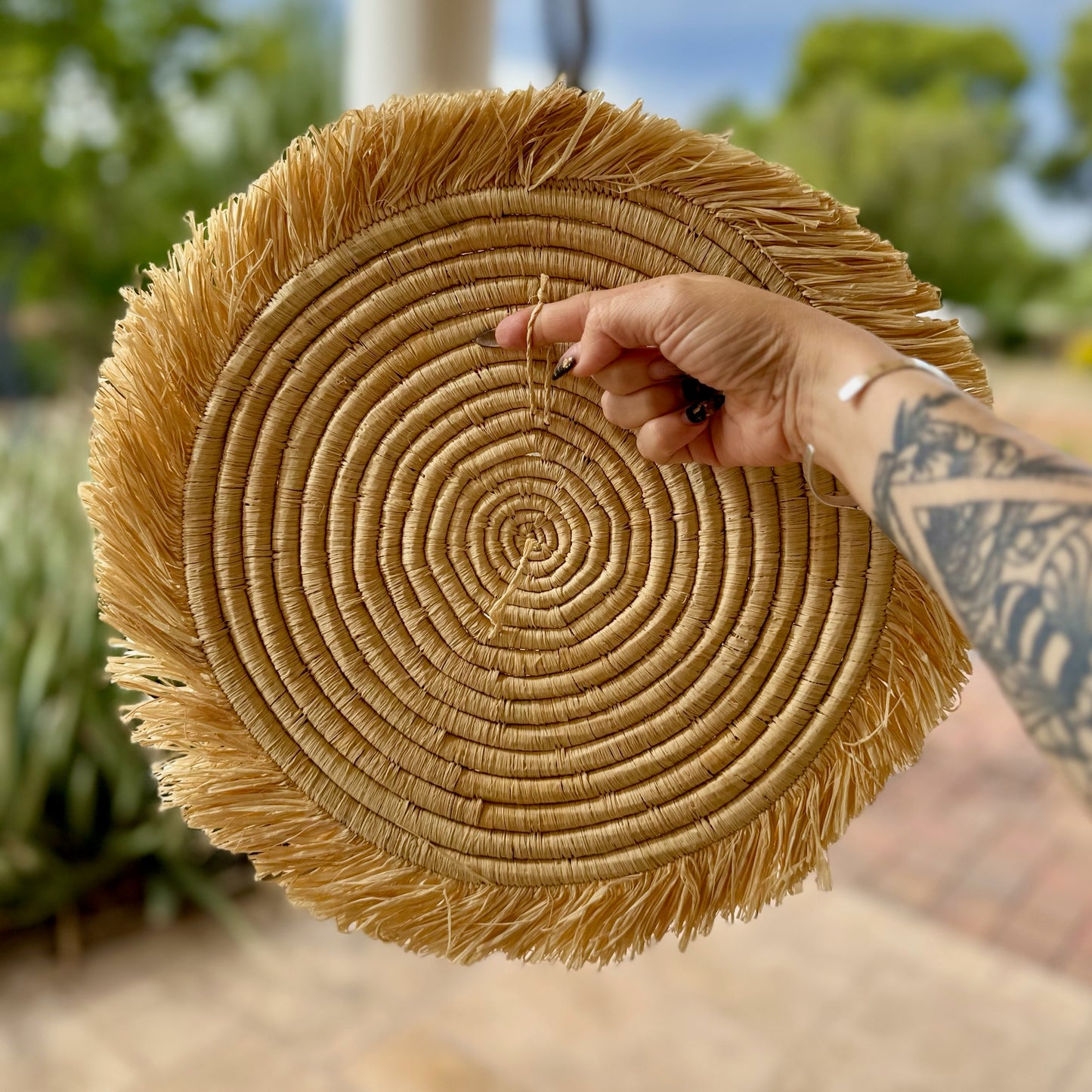 Raffia-Edge Woven Charger