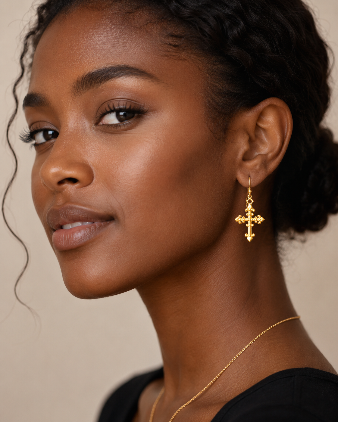 Elegant Gold Cross Charm