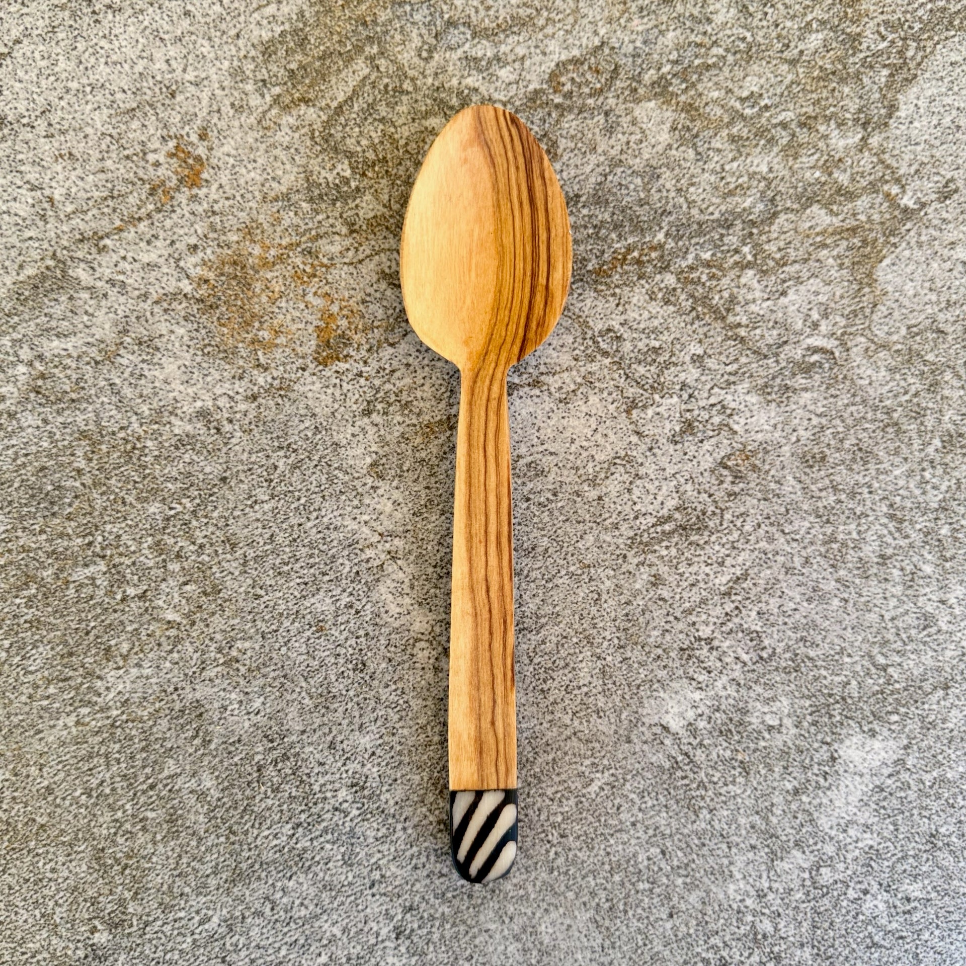 Kenyan Rosewood Spoon with Bone-Tipped Inlay