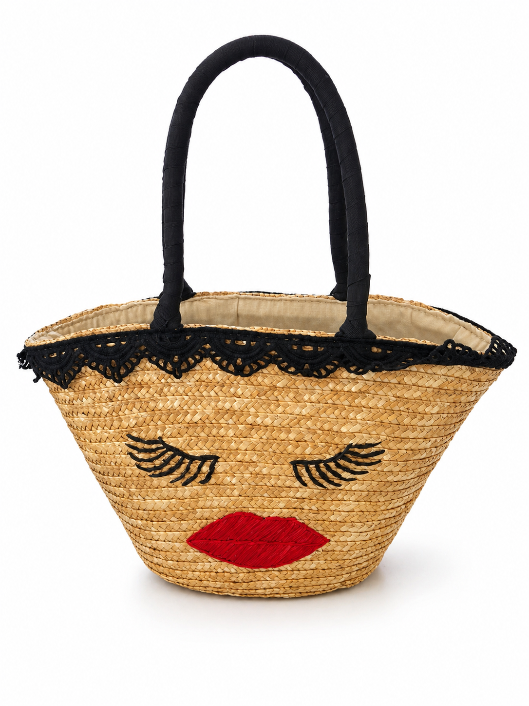 Moroccan Artisan Face Tote Bag — One of a Kind