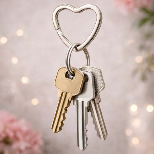 Heart Keyring 🩶