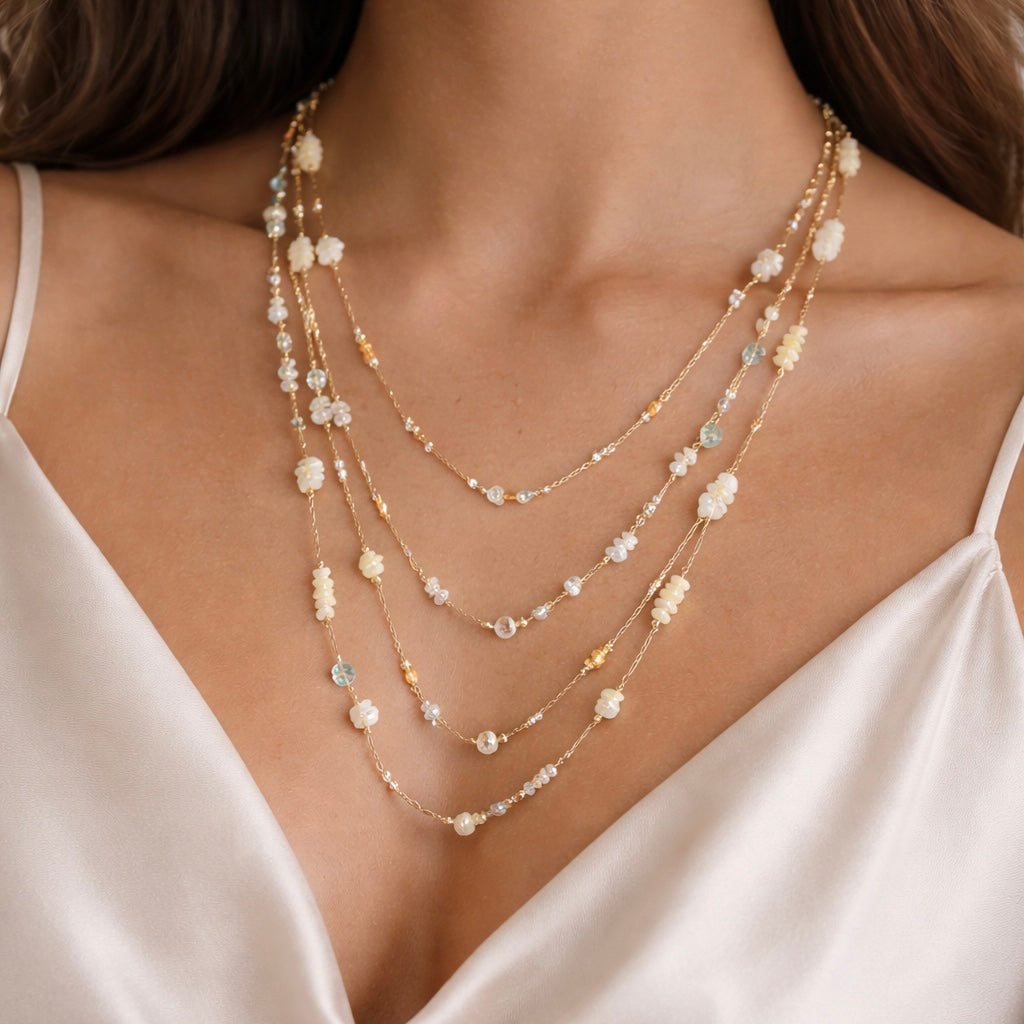 Sea Glass Drift Layered Necklace