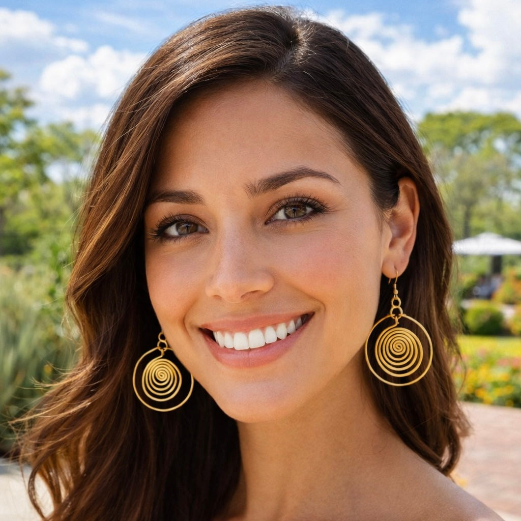 Golden Spiral Earrings