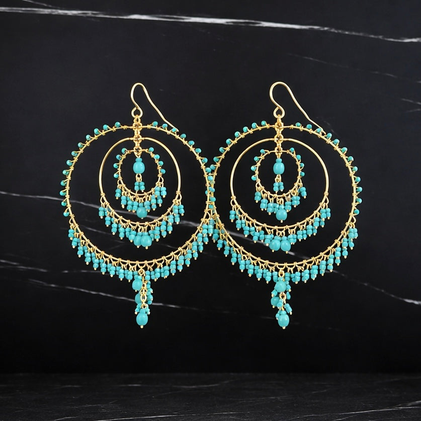 Sonoran Dream Turquoise Chandelier Earrings
