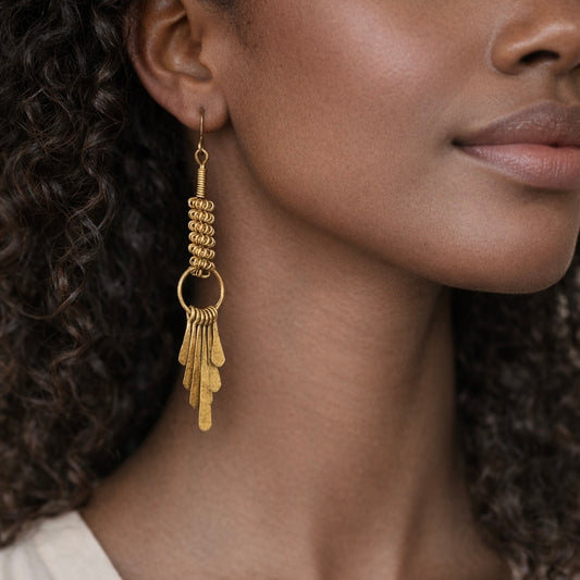 Kenyan Brass Earrings