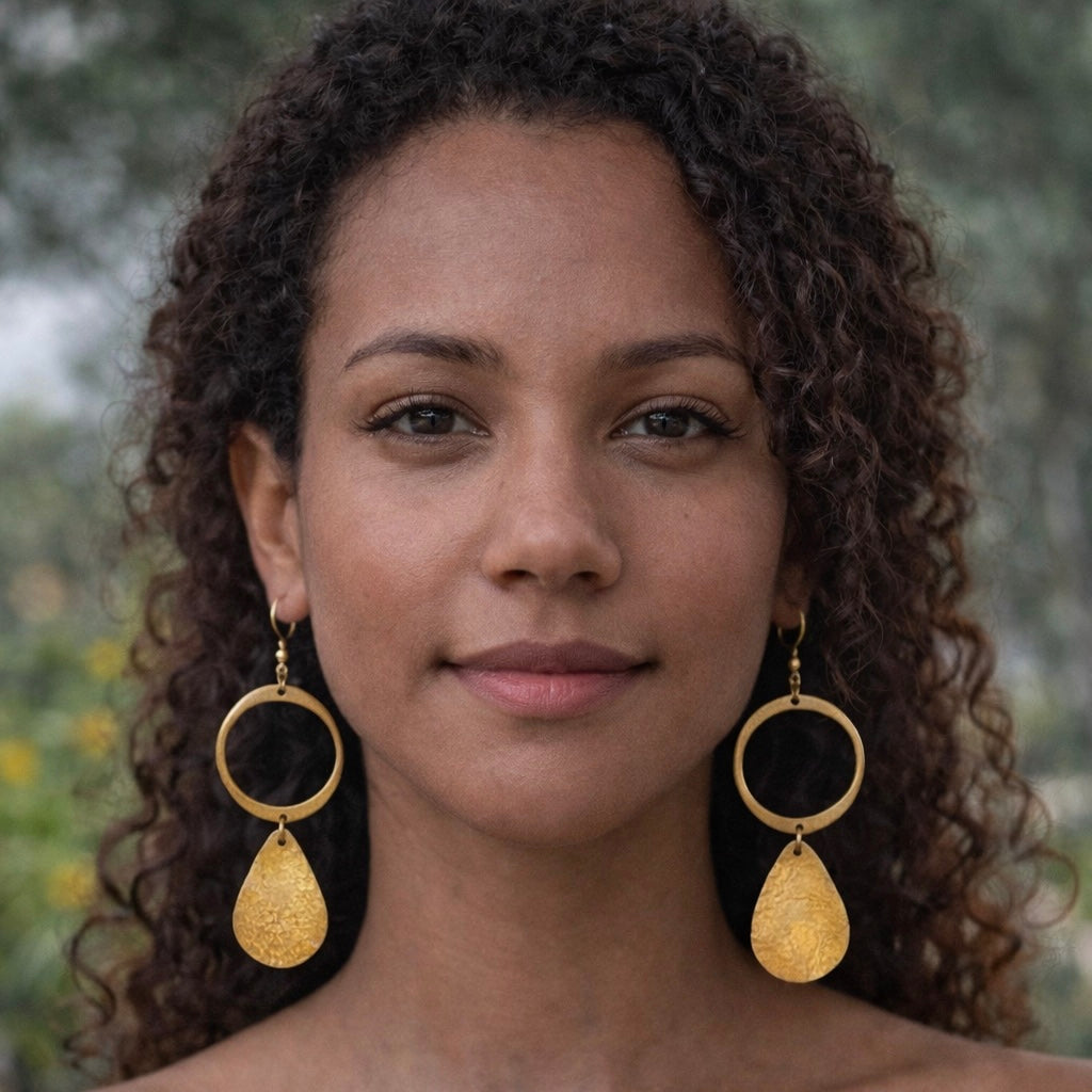 Zuri Teardrop Hoop Earrings