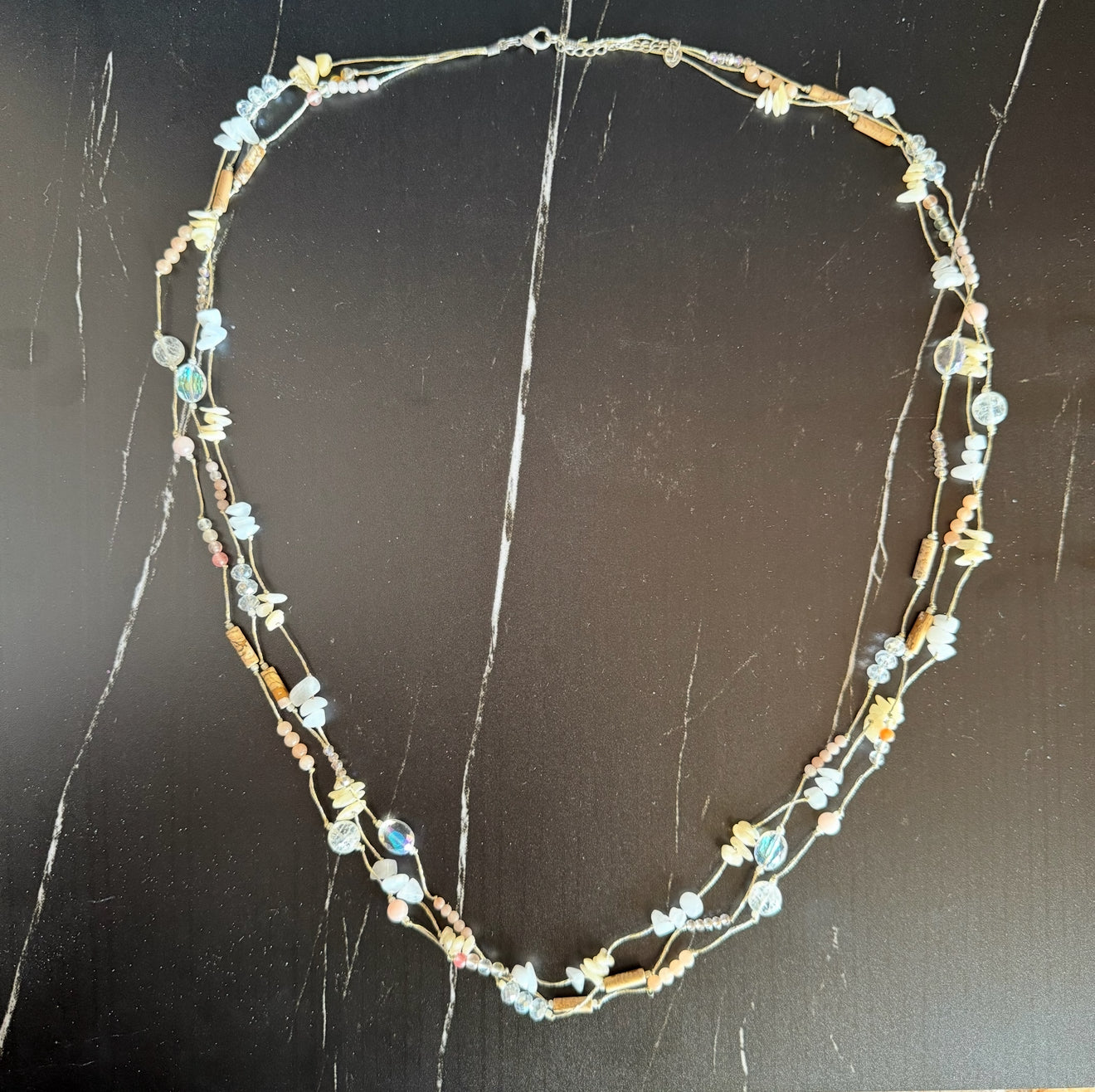 Sea Glass Drift Layered Necklace