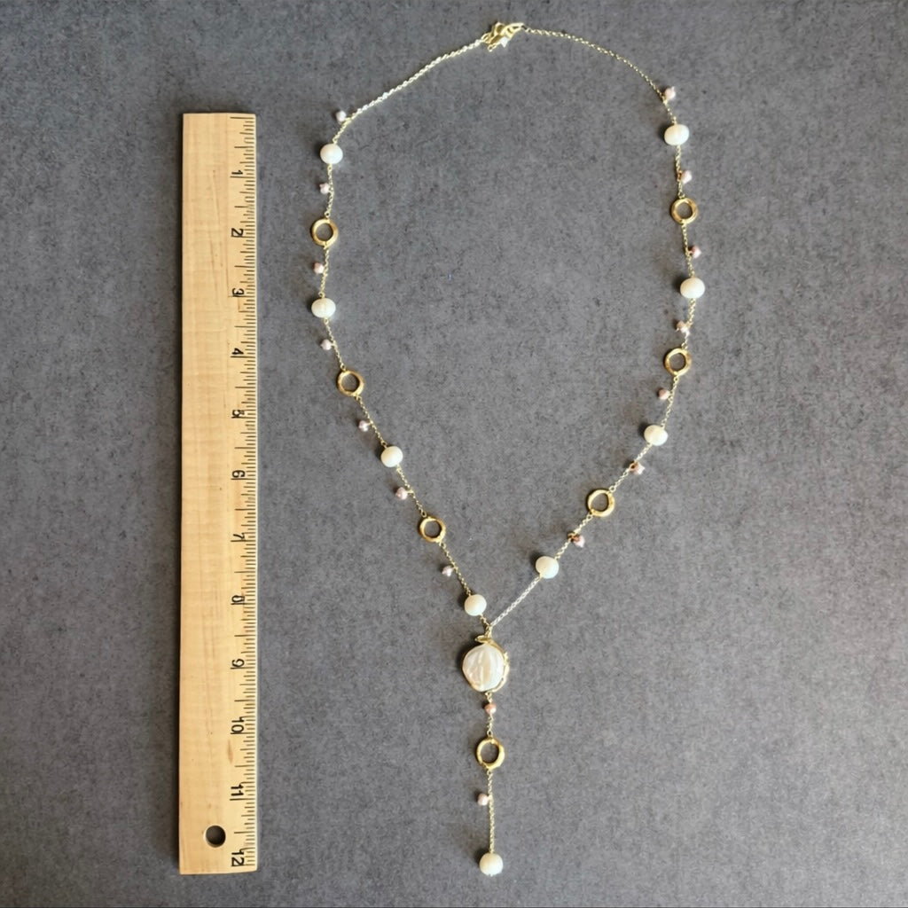 Celestial Loop Pearl Necklace