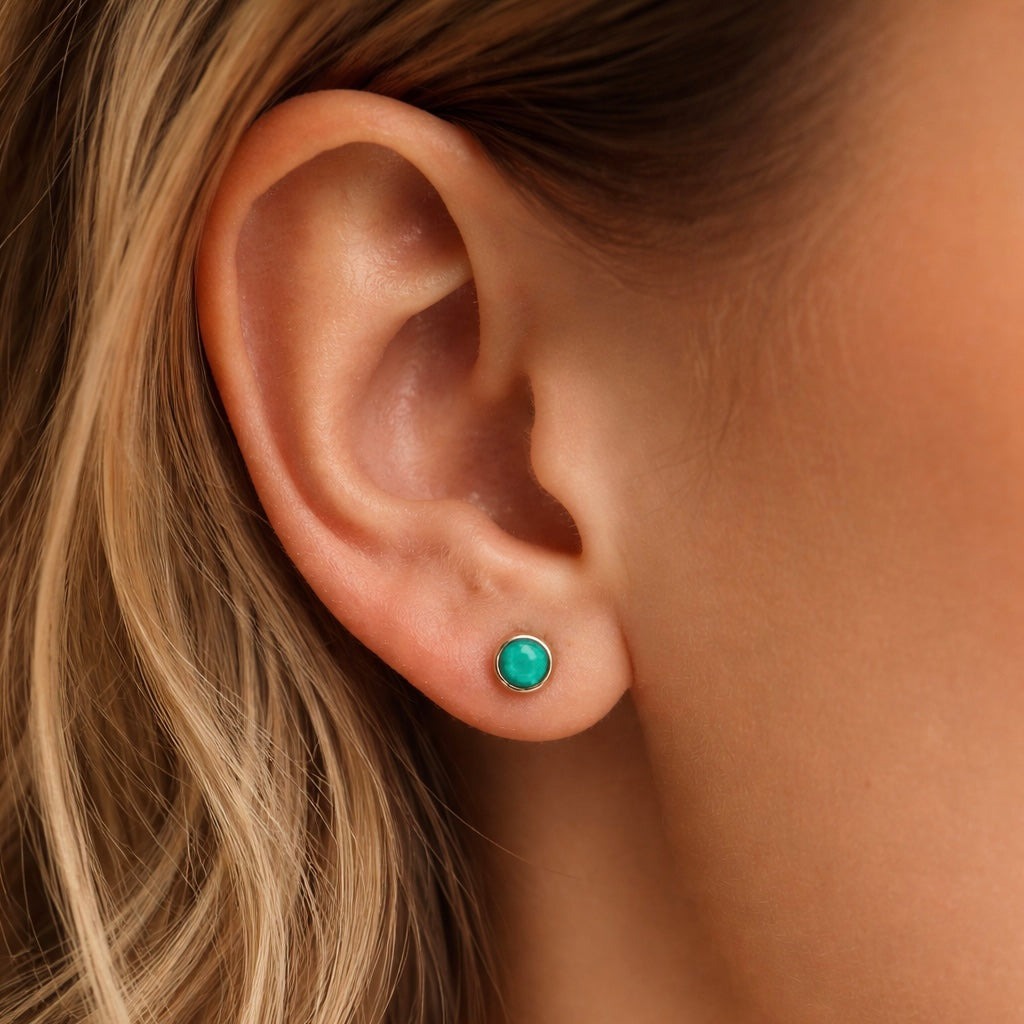 Sky Turquoise Stud Earrings