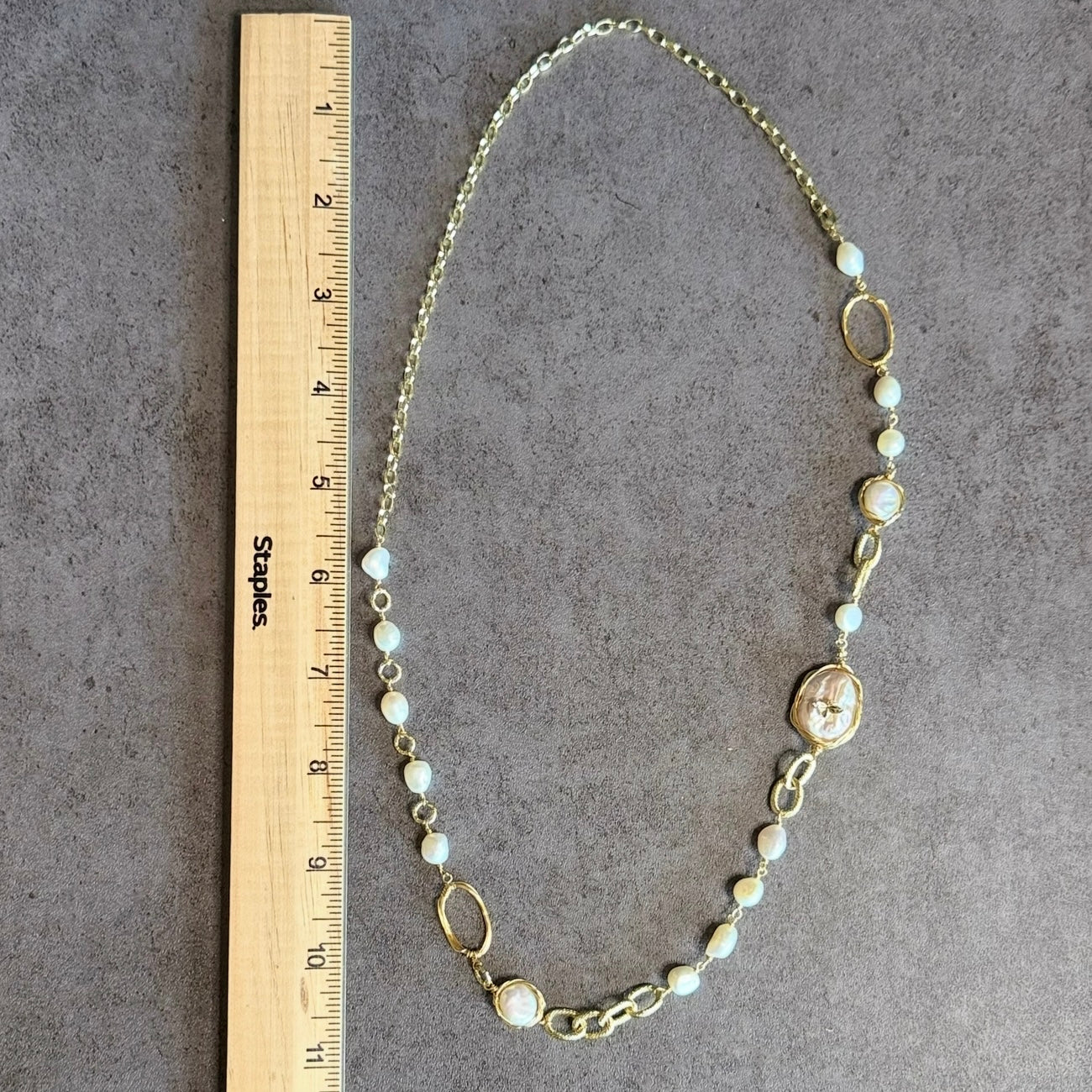 Honey Bee Gold & Pearl Necklace