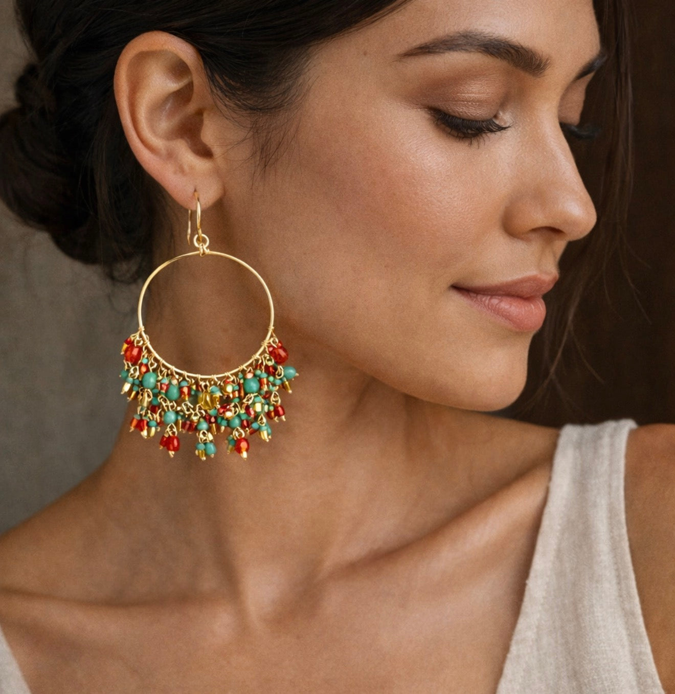 Carnival Hoop Earrings