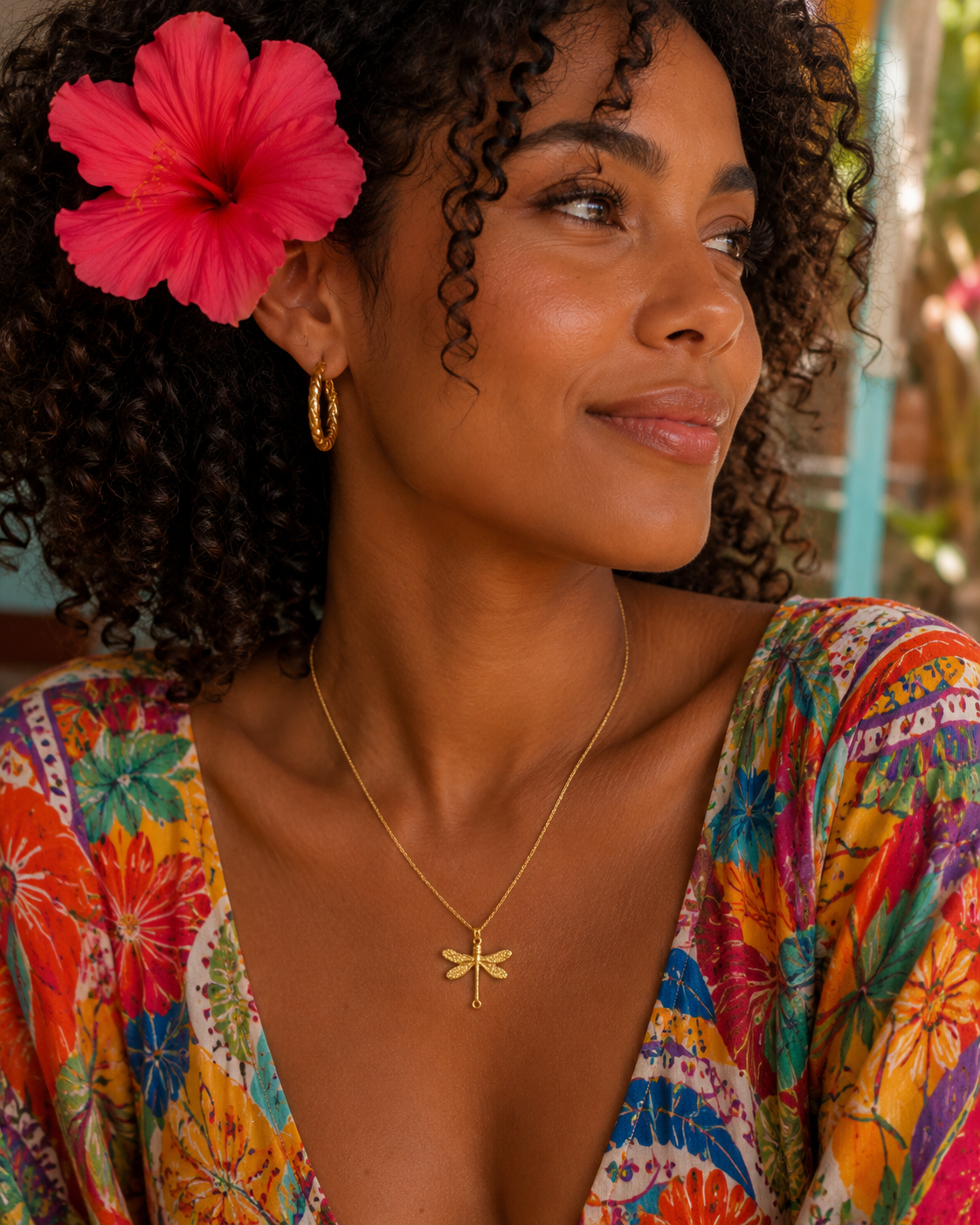 Golden Flight Dragonfly Charm