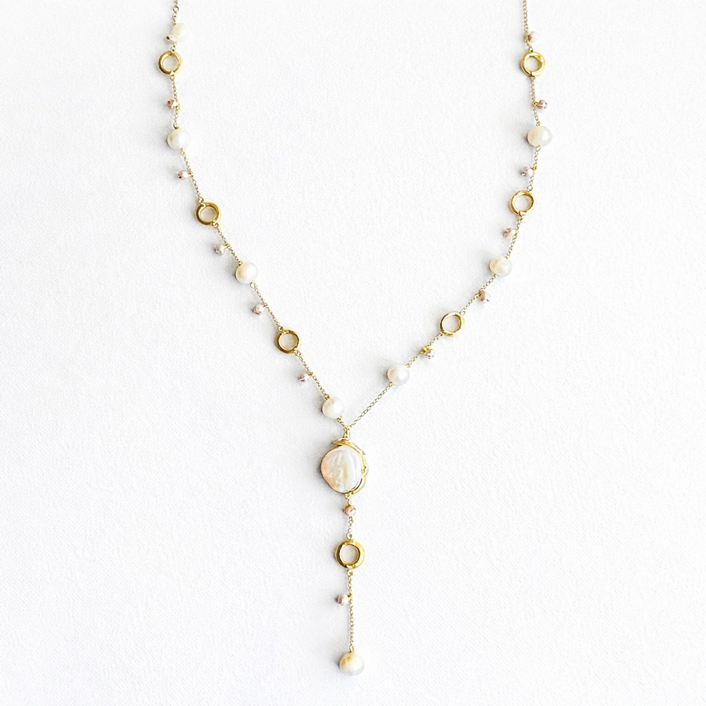 Celestial Loop Pearl Necklace