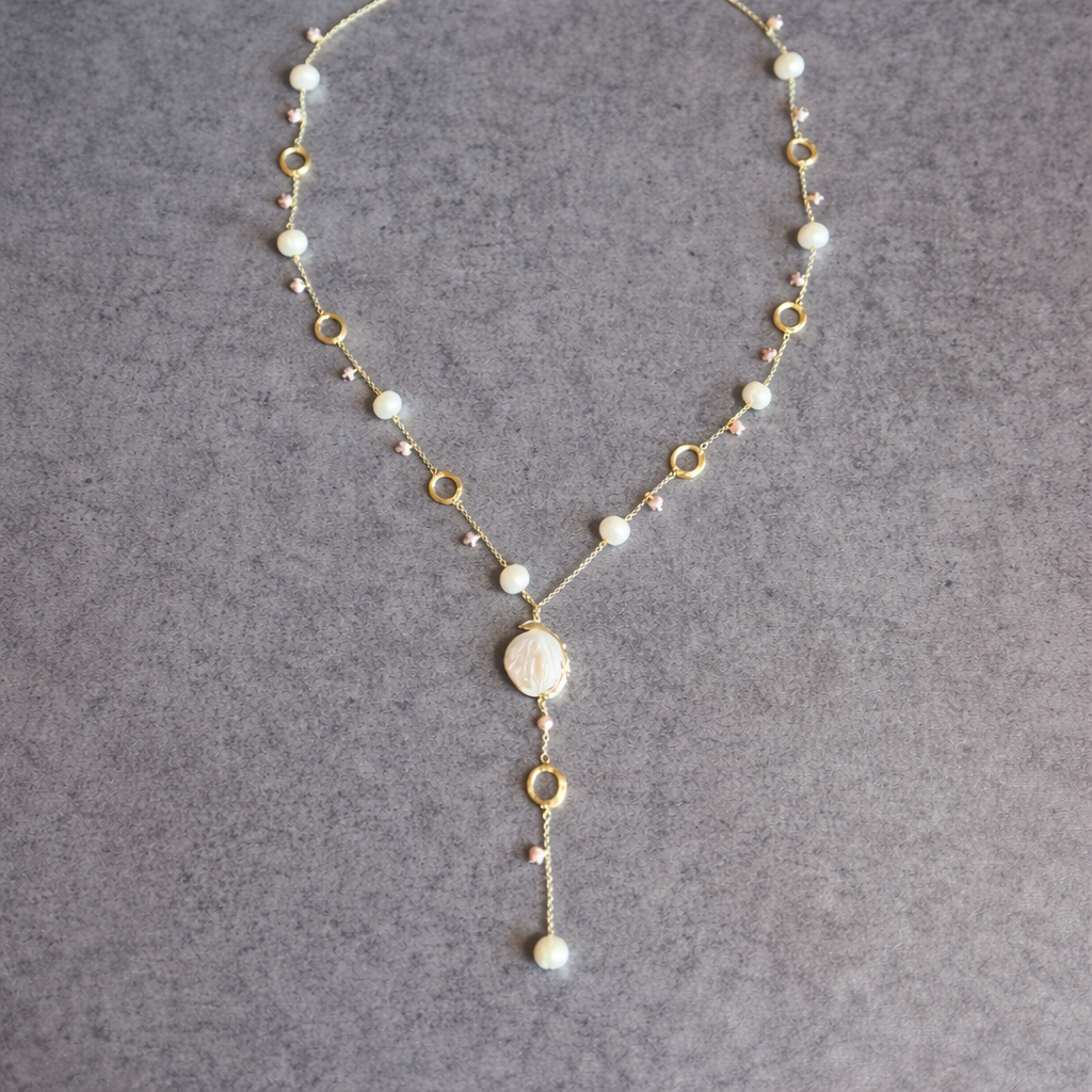 Celestial Loop Pearl Necklace
