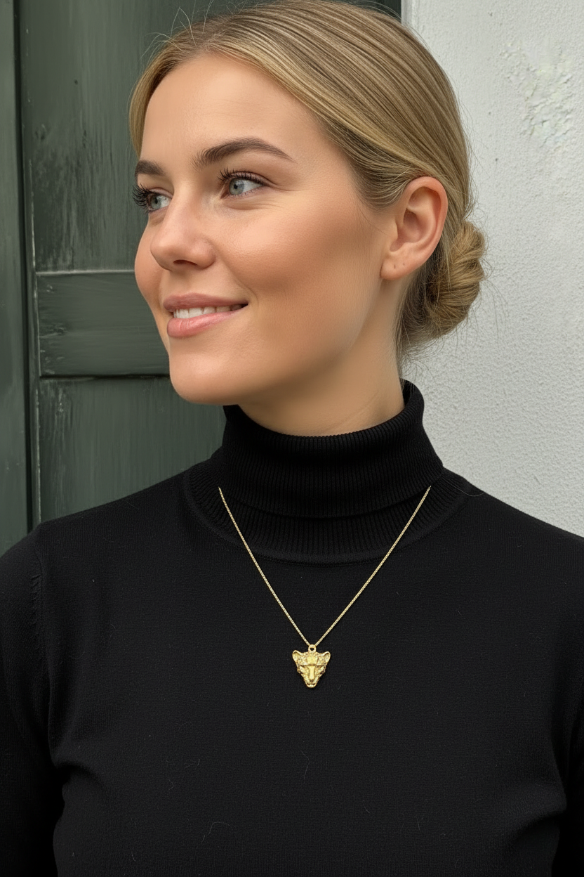 Golden Leopard Charm