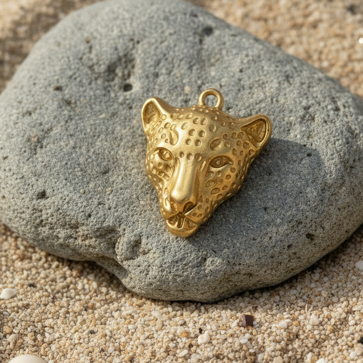 Golden Leopard Charm