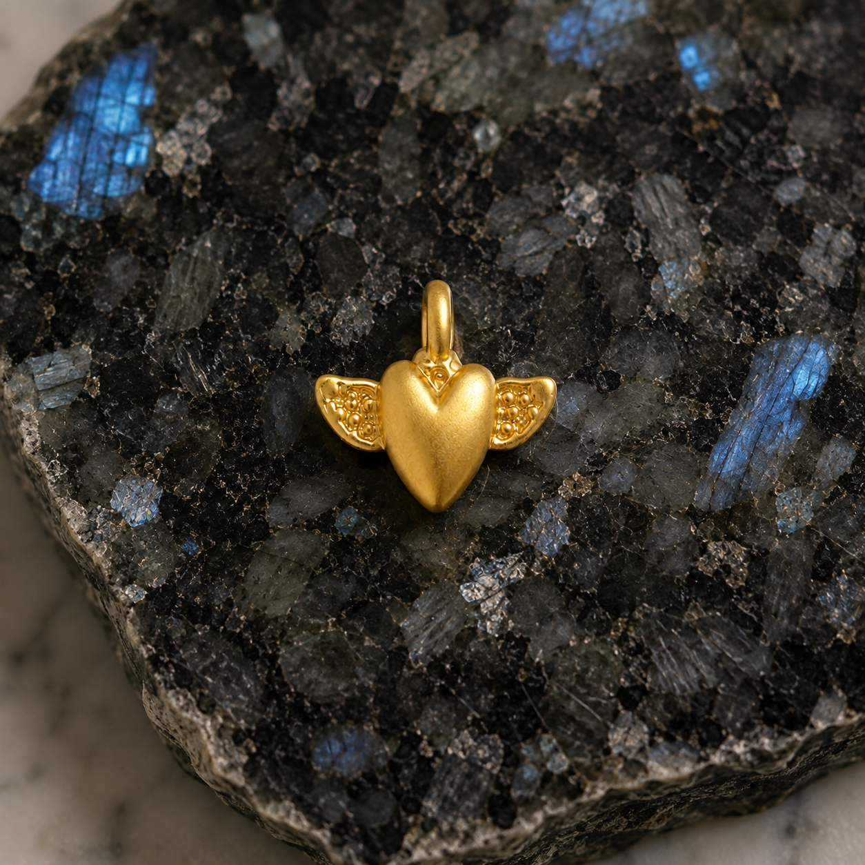 Winged Heart Charm