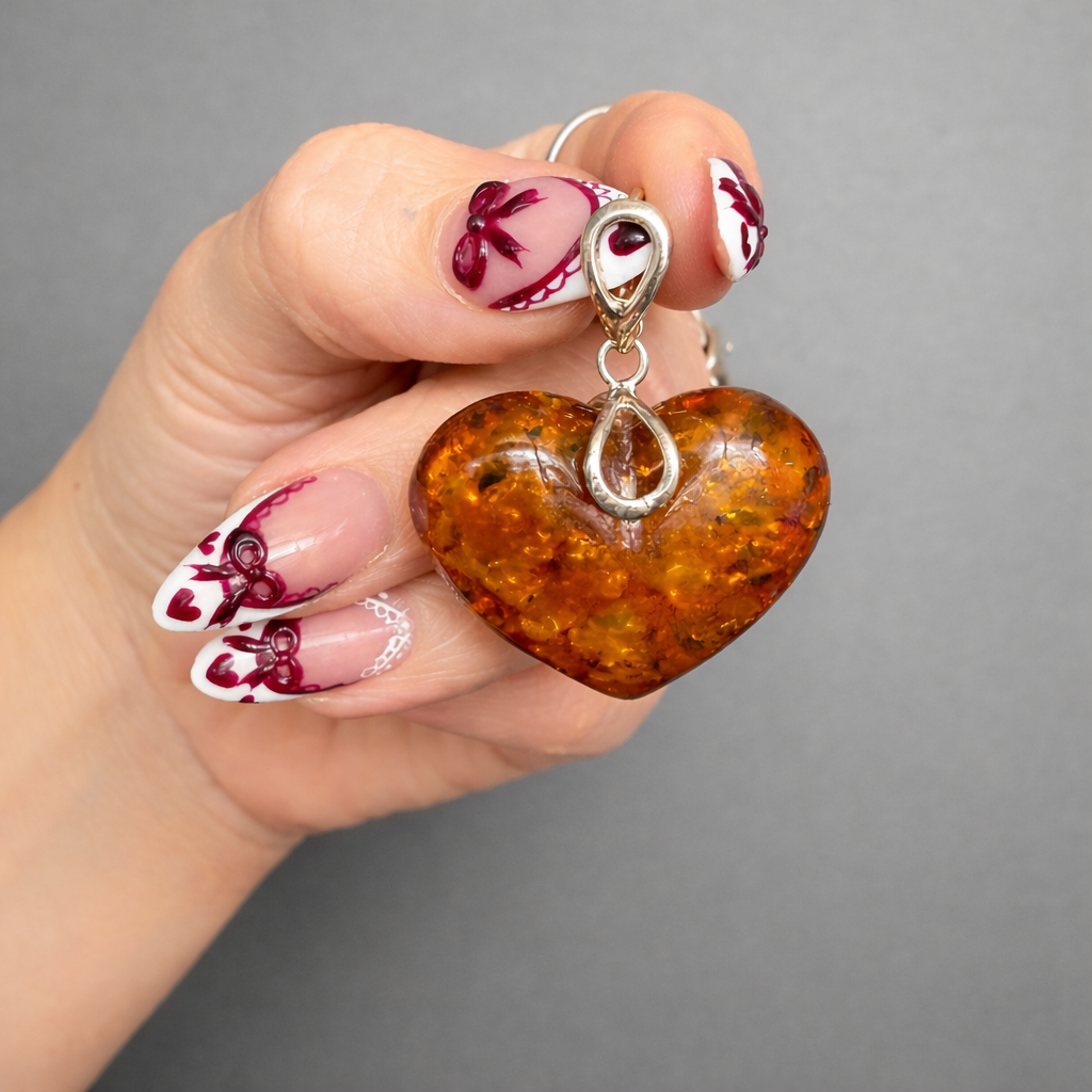 Amber Heart Pendant 🧡
