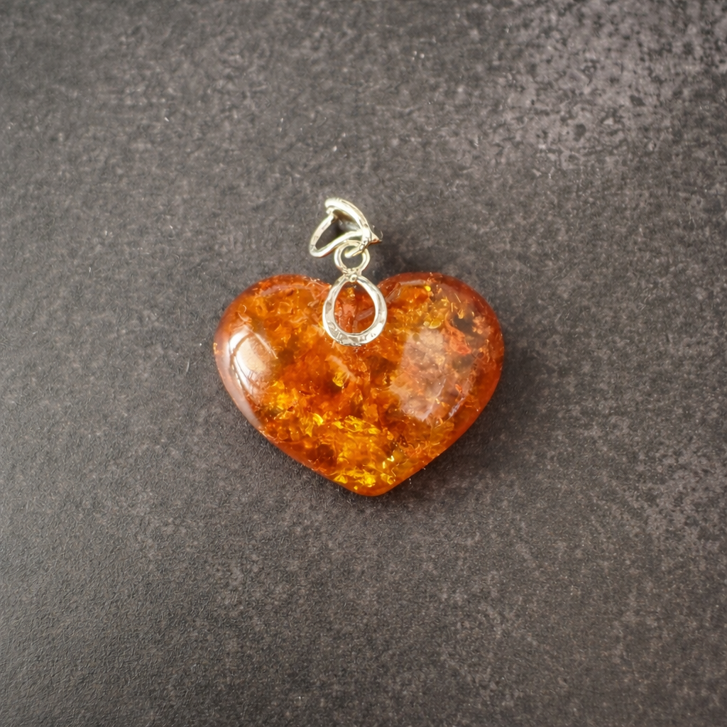 Amber Heart Pendant 🧡