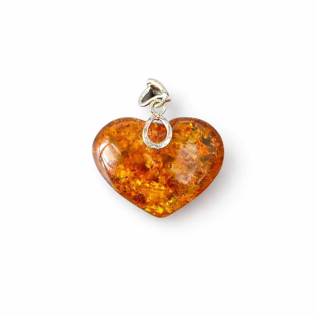 Amber Heart Pendant 🧡