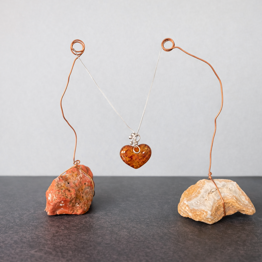 Amber Heart Pendant 🧡