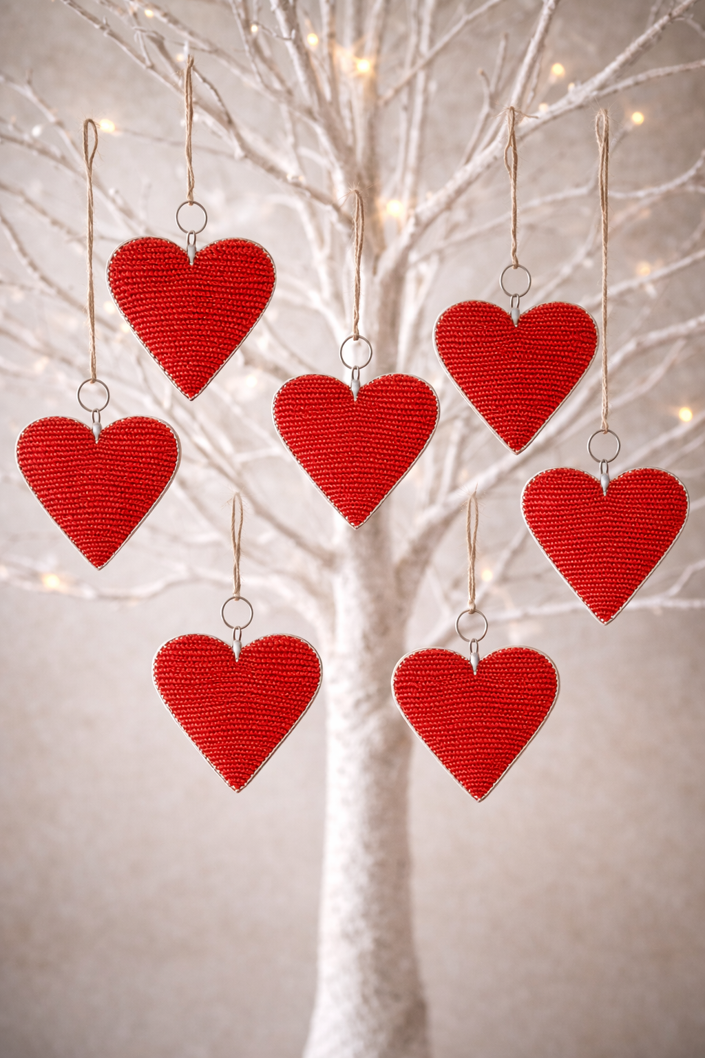 Hand-Beaded Red Heart Ornament ♥️