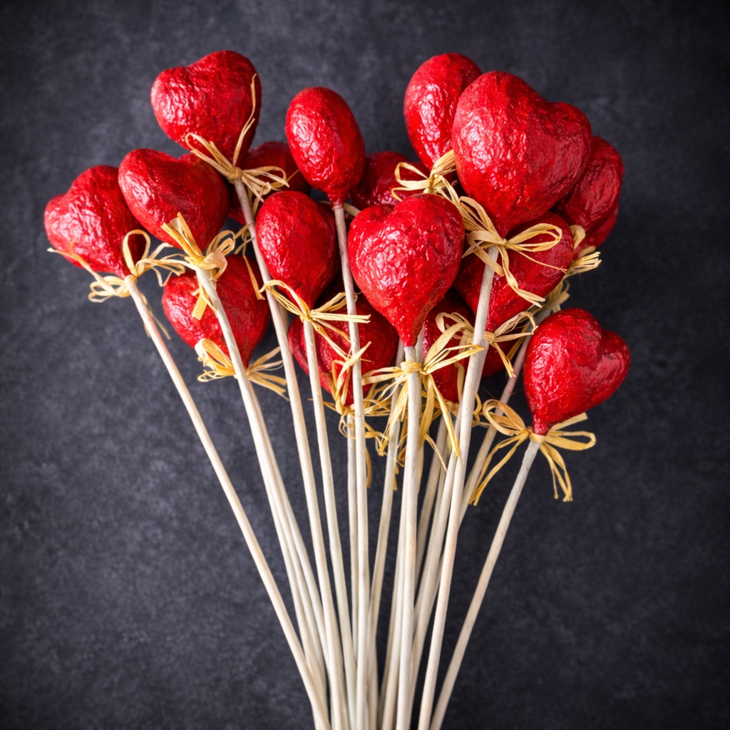 Handcrafted Red Heart Stems ♥️