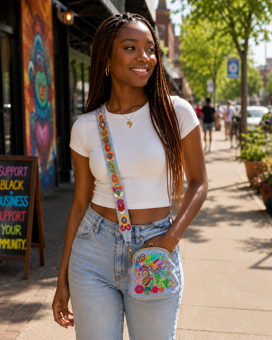Hand-Embroidered Artisan Purse