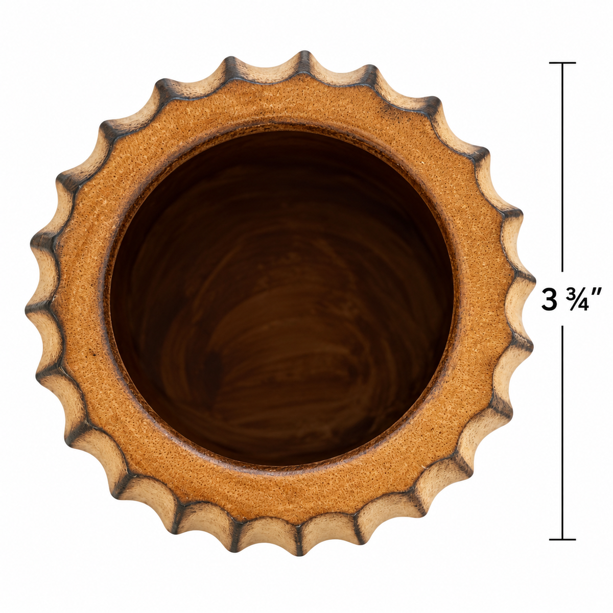 Thai Hand-Carved Mango Wooden Vase