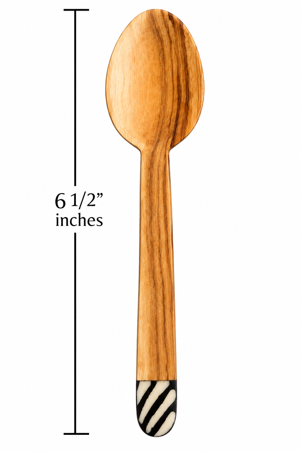 Kenyan Rosewood Spoon with Bone-Tipped Inlay
