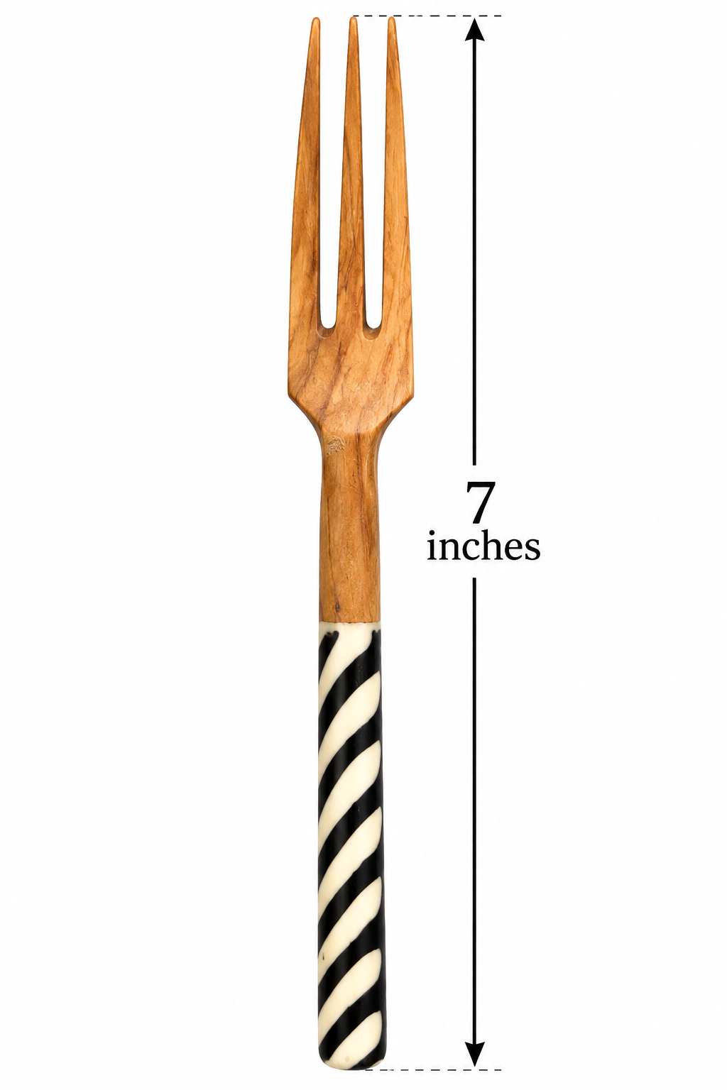 Kenyan Rosewood & Bone Inlay Fork 