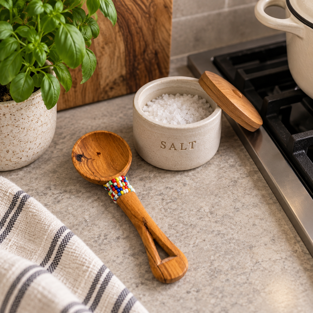 Mini Beaded Rosewood Spoon