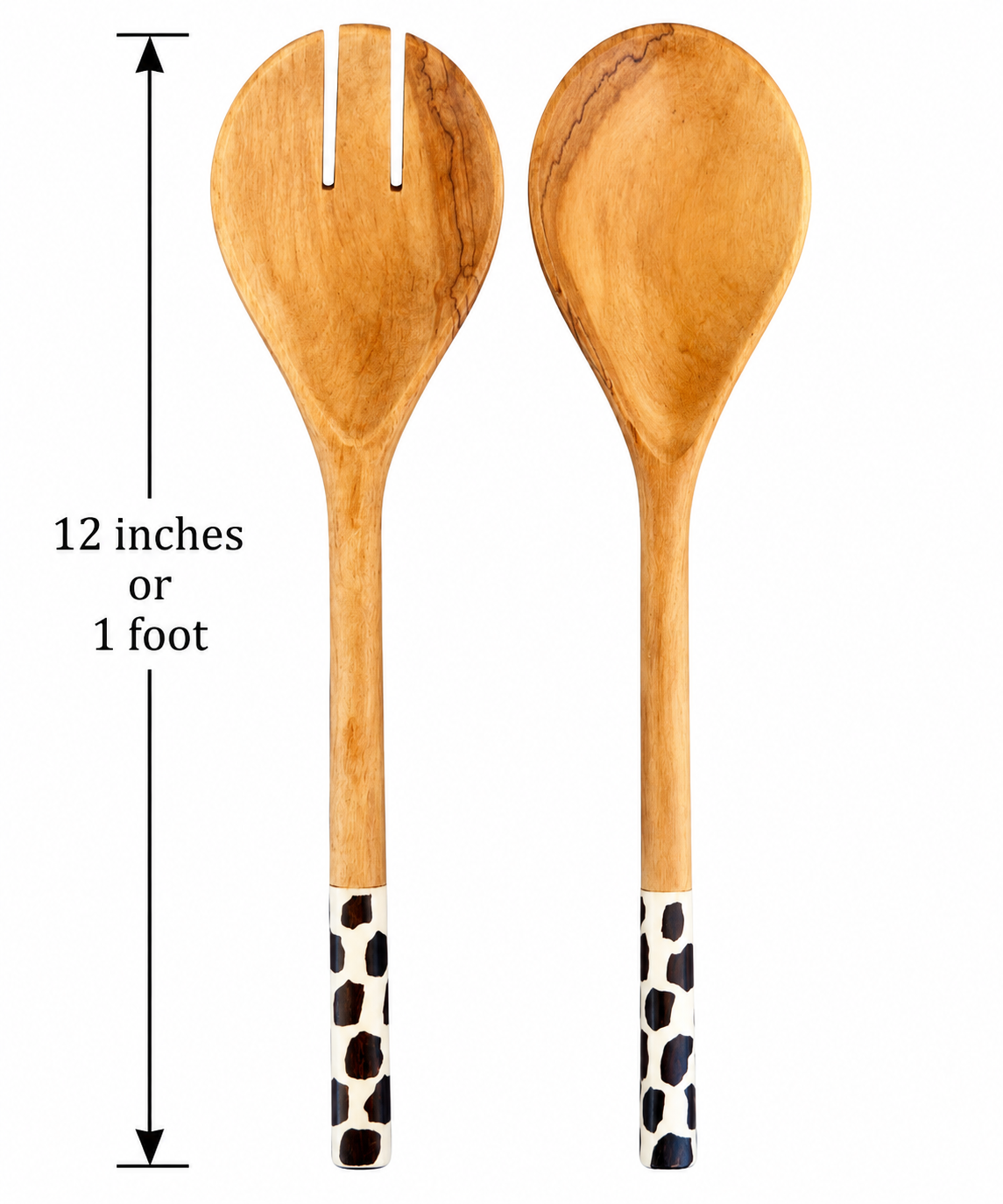 Kenyan Hand-Carved Wooden Salad Servers