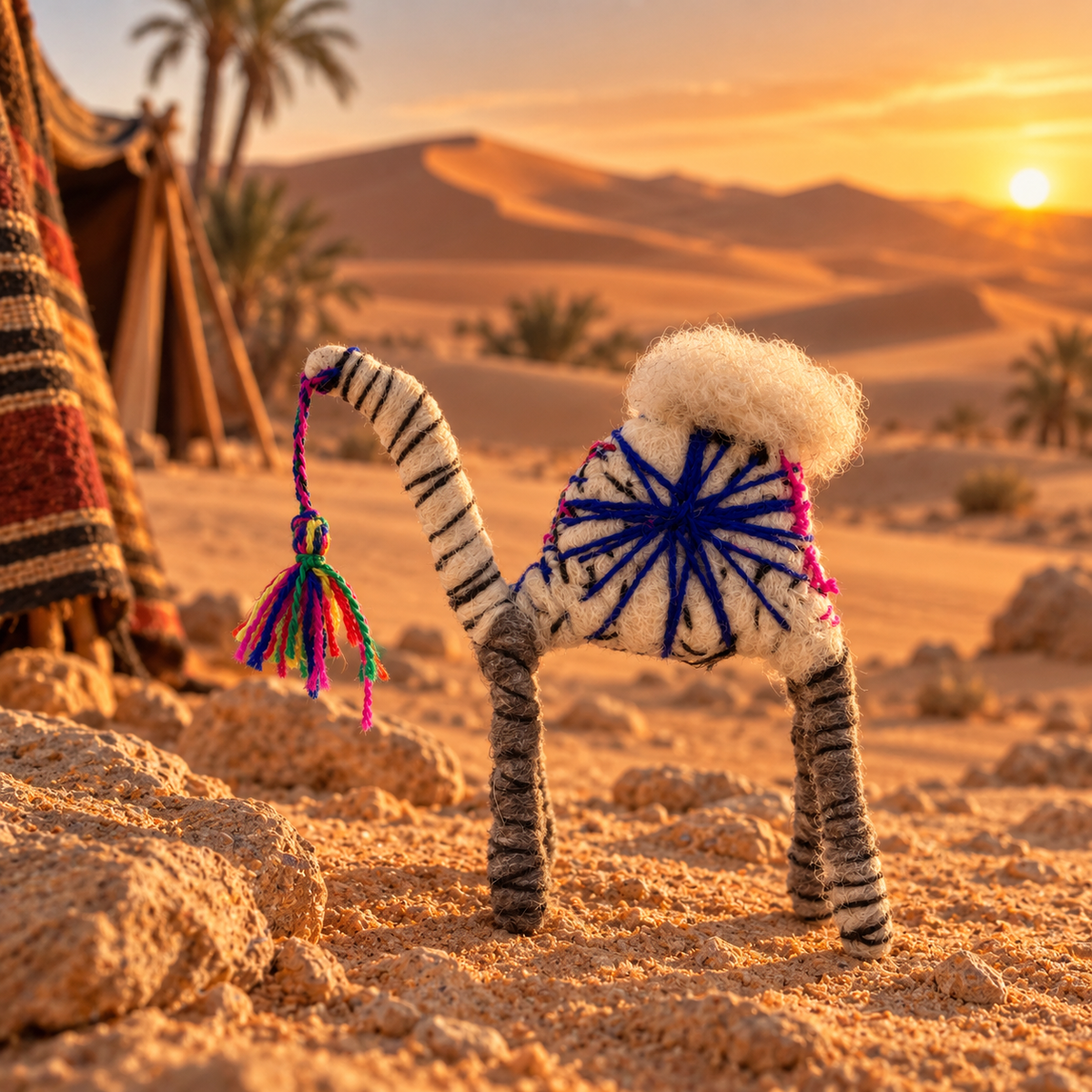 Handmade Sahara Desert Camel – “Kenzi”