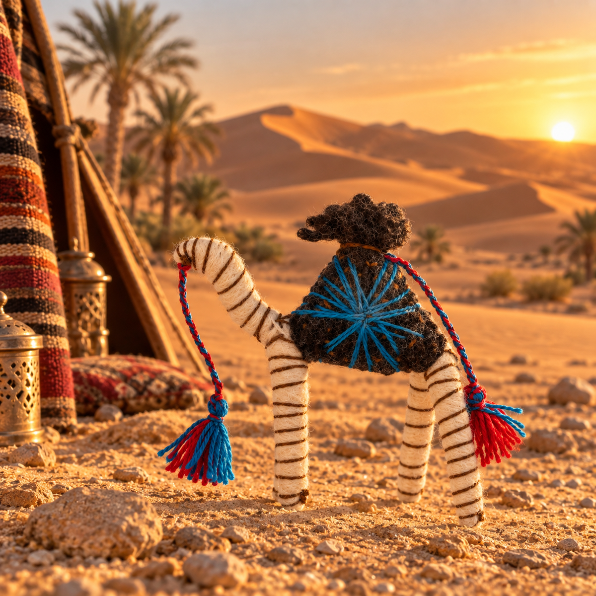 Handmade Sahara Desert Camel - “Tariq”