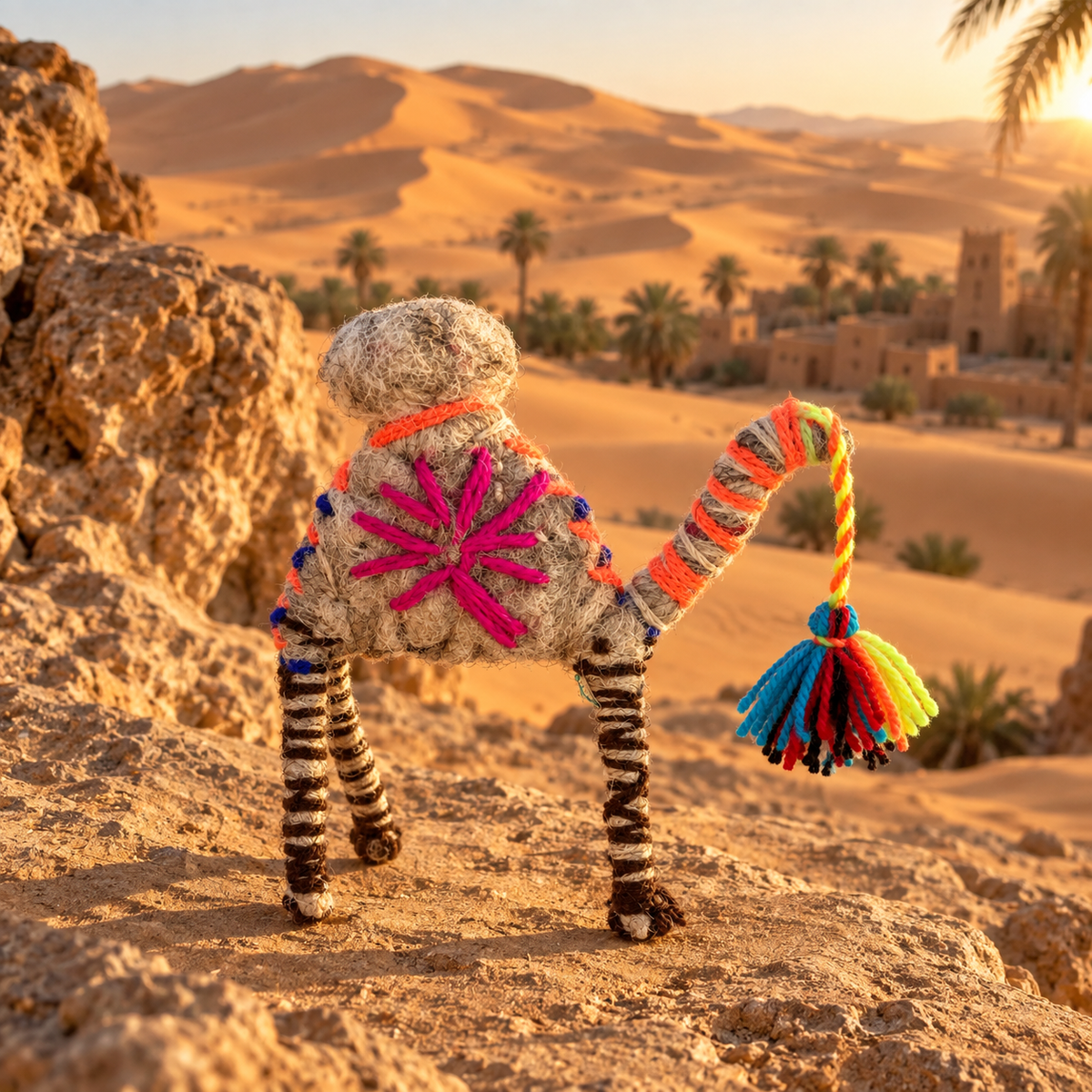 Handmade Sahara Desert Camel – “Farida”