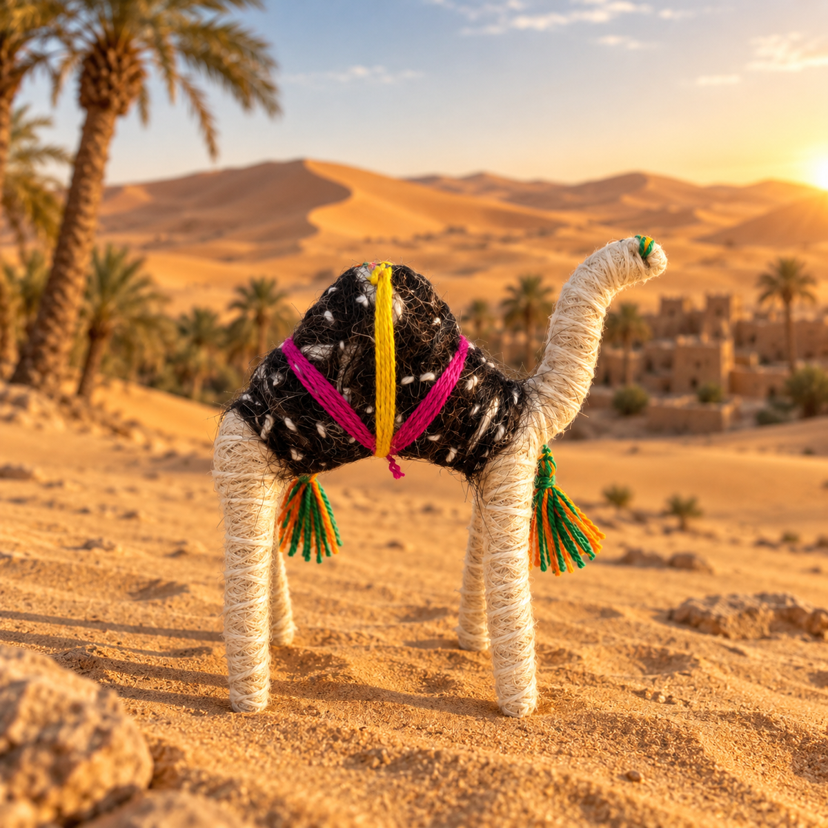 Handmade Sahara Desert Camel – “Samir”