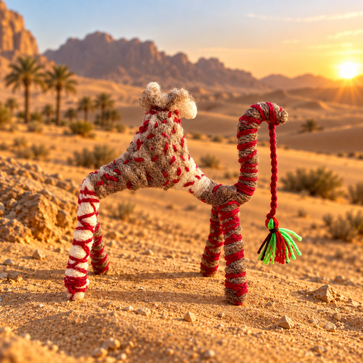 Handmade Sahara Desert Camel – “Rafee”