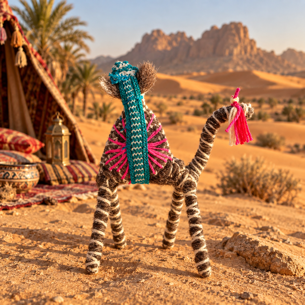 Handmade Sahara Desert Camel, “Ziri”