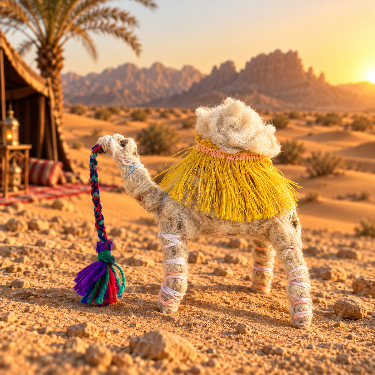 Handmade Sahara Desert Camel – “Lalou”