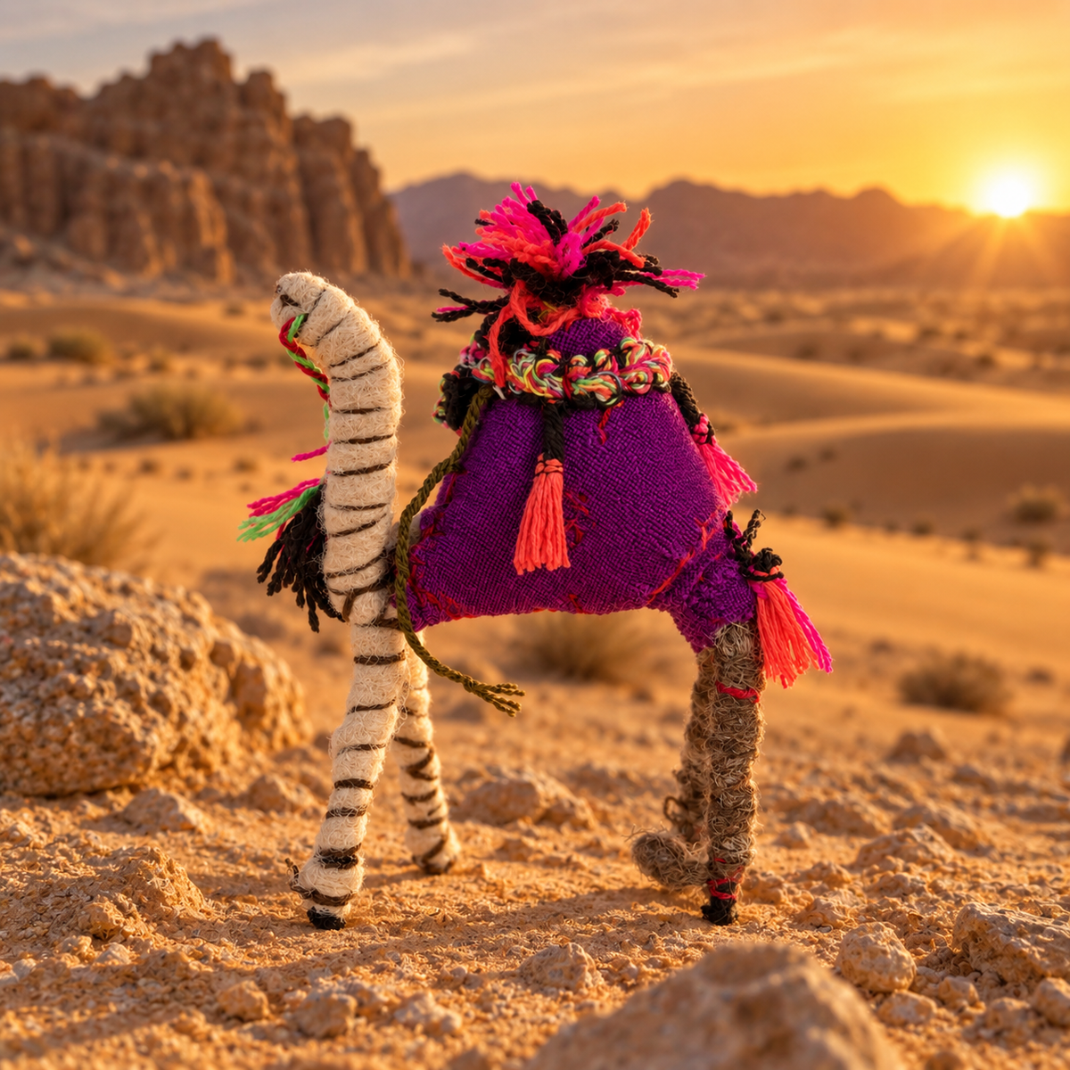 Handmade Sahara Desert Camel – “Zina”