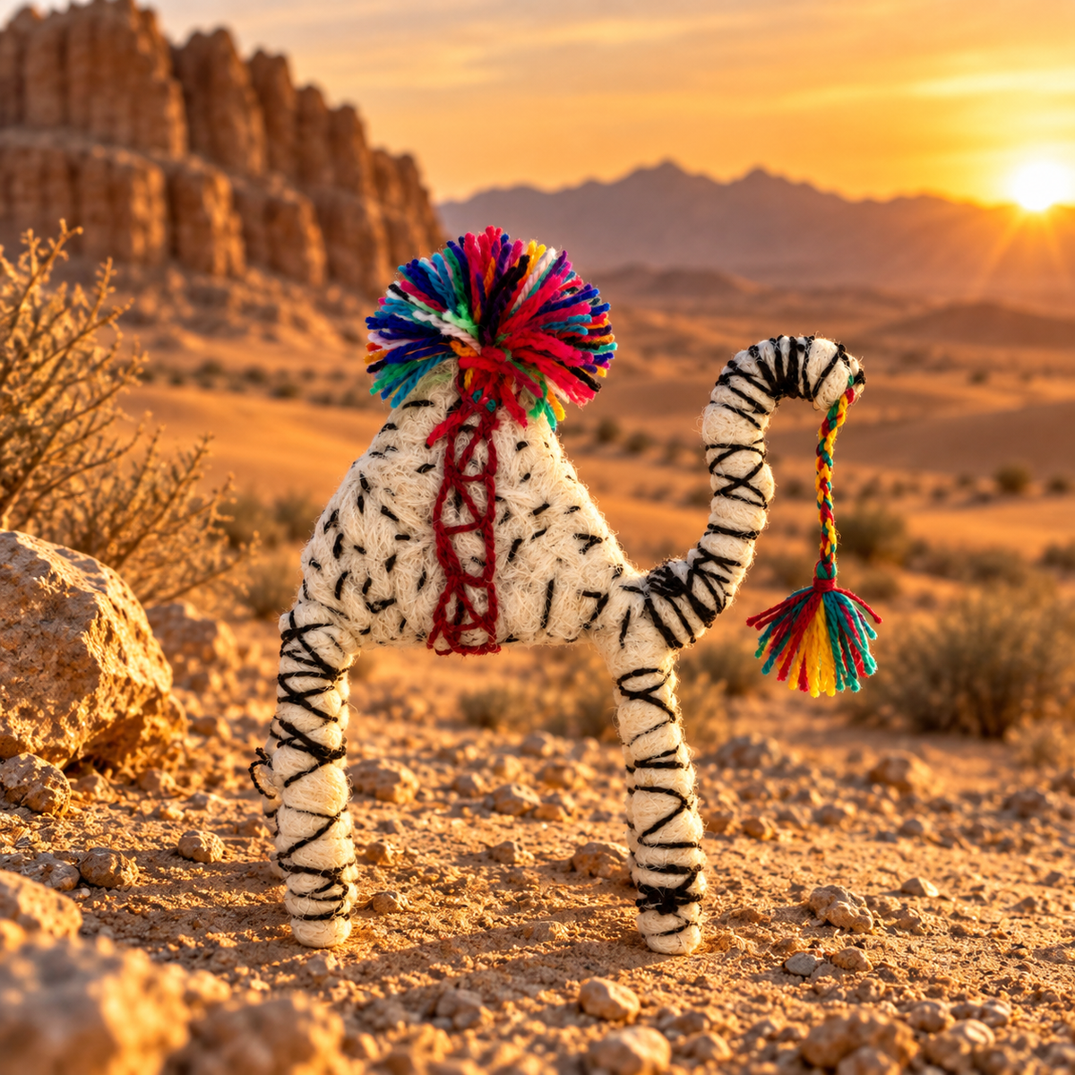 Handmade Sahara Desert Camel – “Azel”