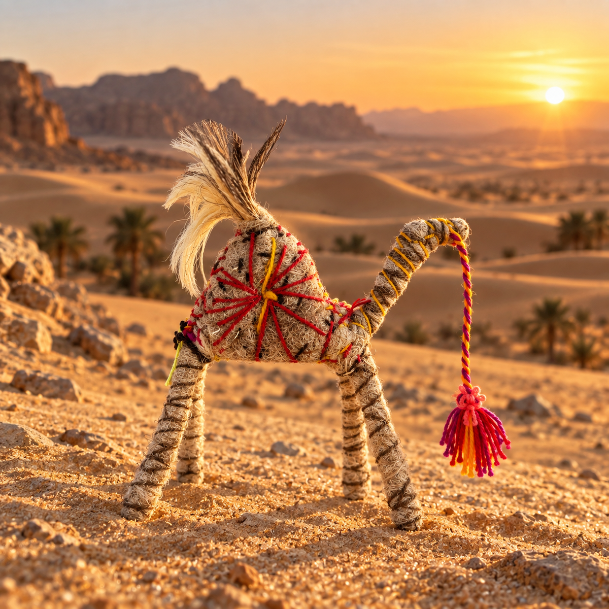 Handmade Sahara Desert Camel - "Marwan"
