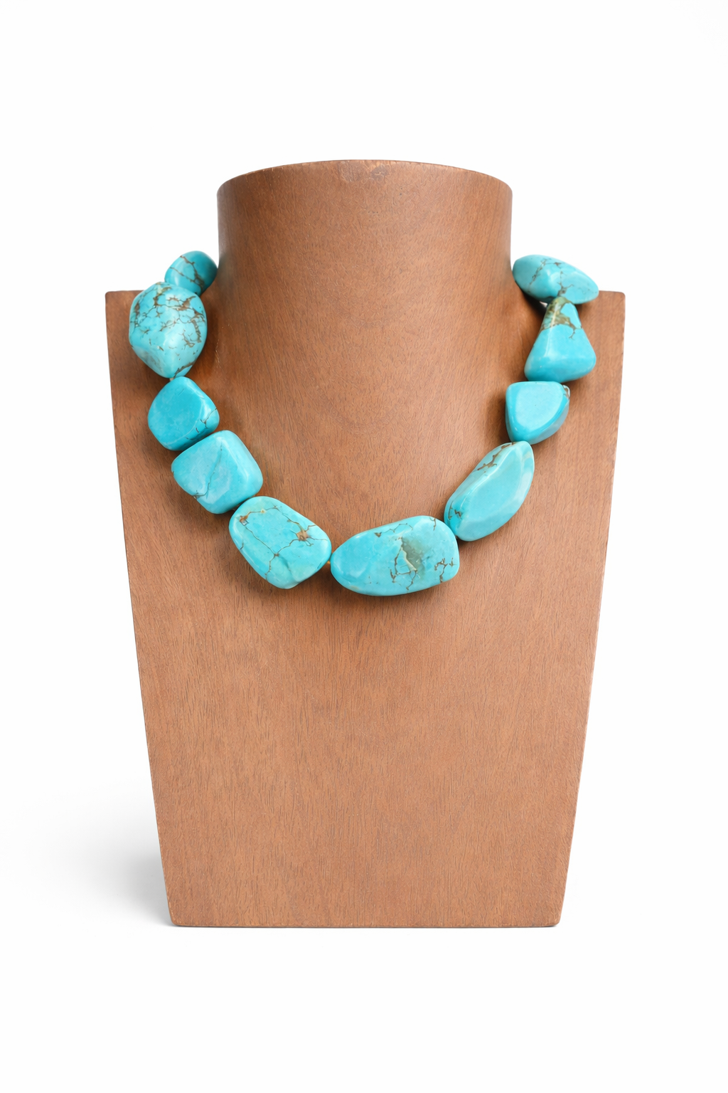Large Turquoise Nugget Chunk Bead Strand