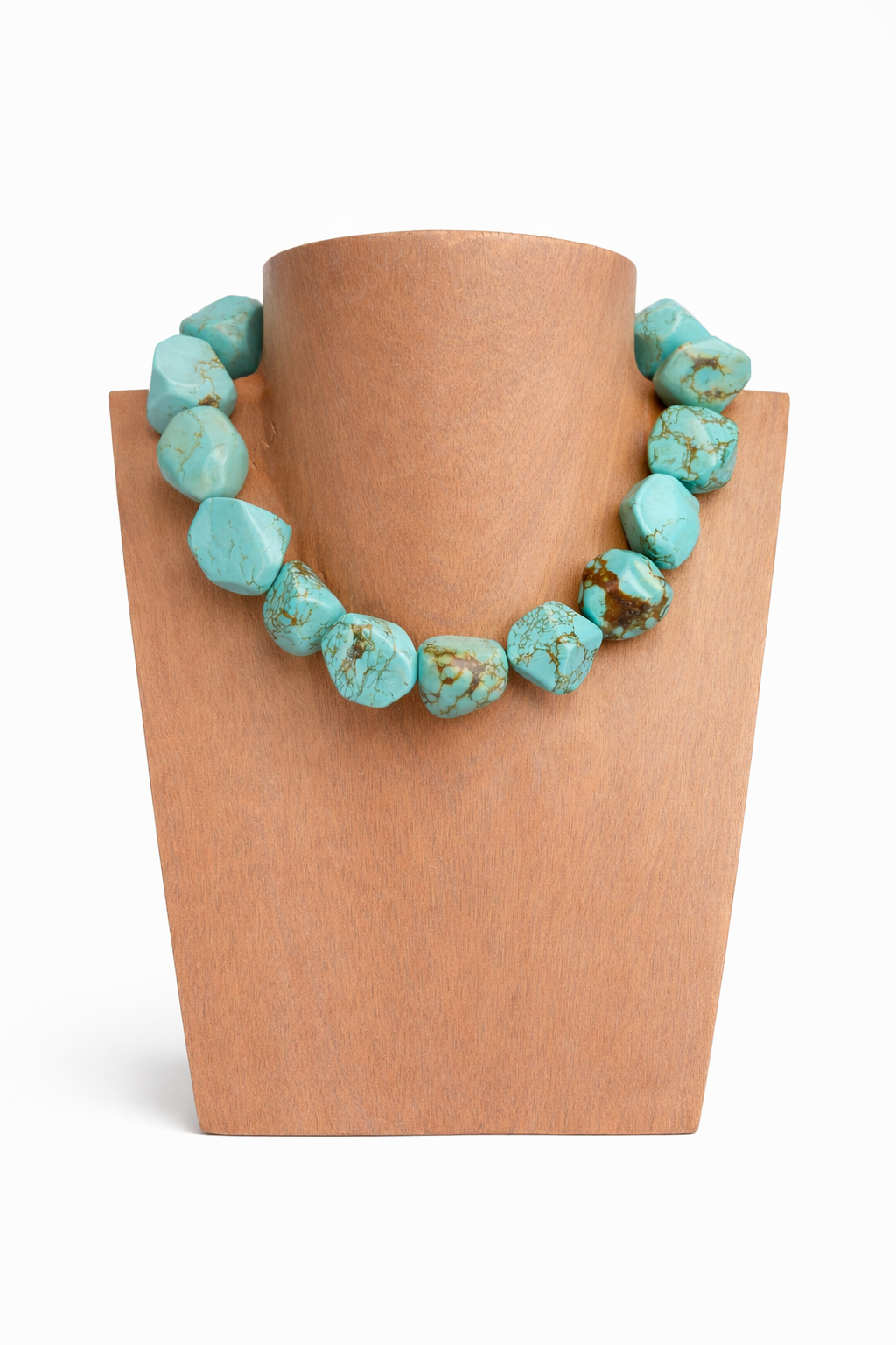 Medium Turquoise Nugget Bead Strand