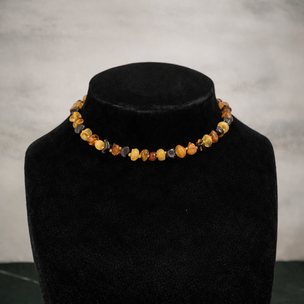 Raw Multicolor Baltic Amber Baby Necklace
