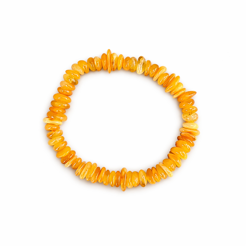 Golden Baltic Amber Chip Bracelet