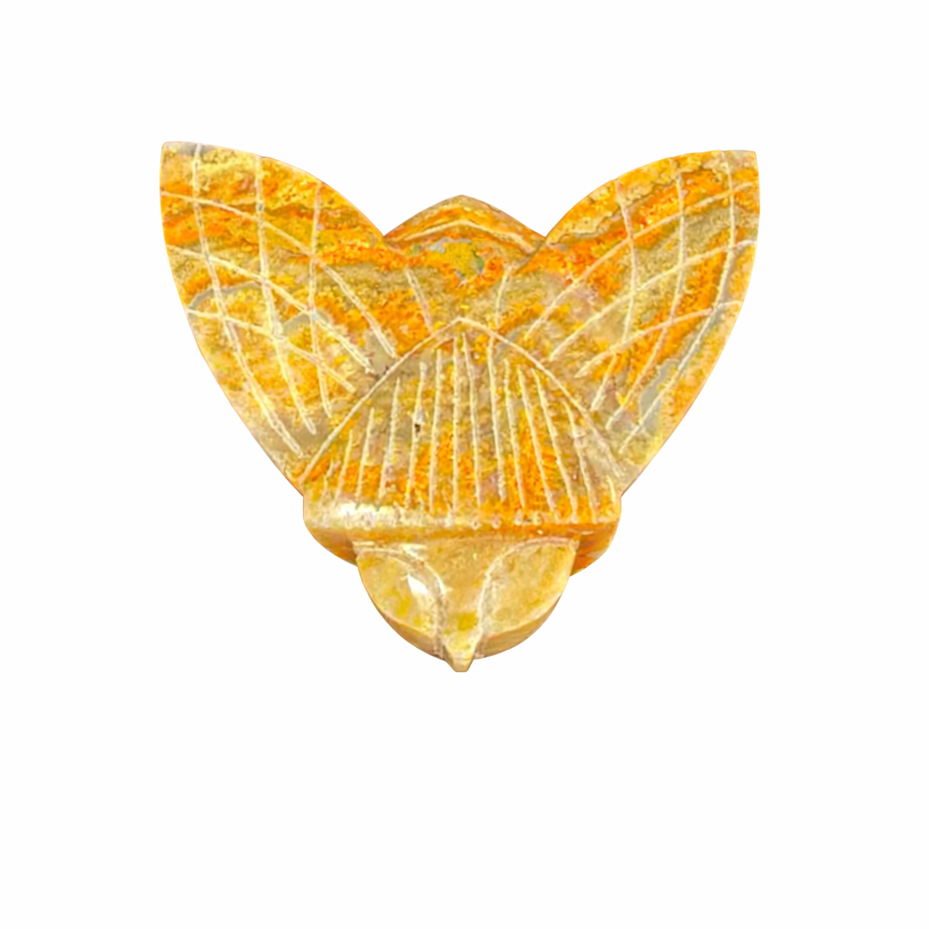 Hand Carved Bumble Bee Agate Stone