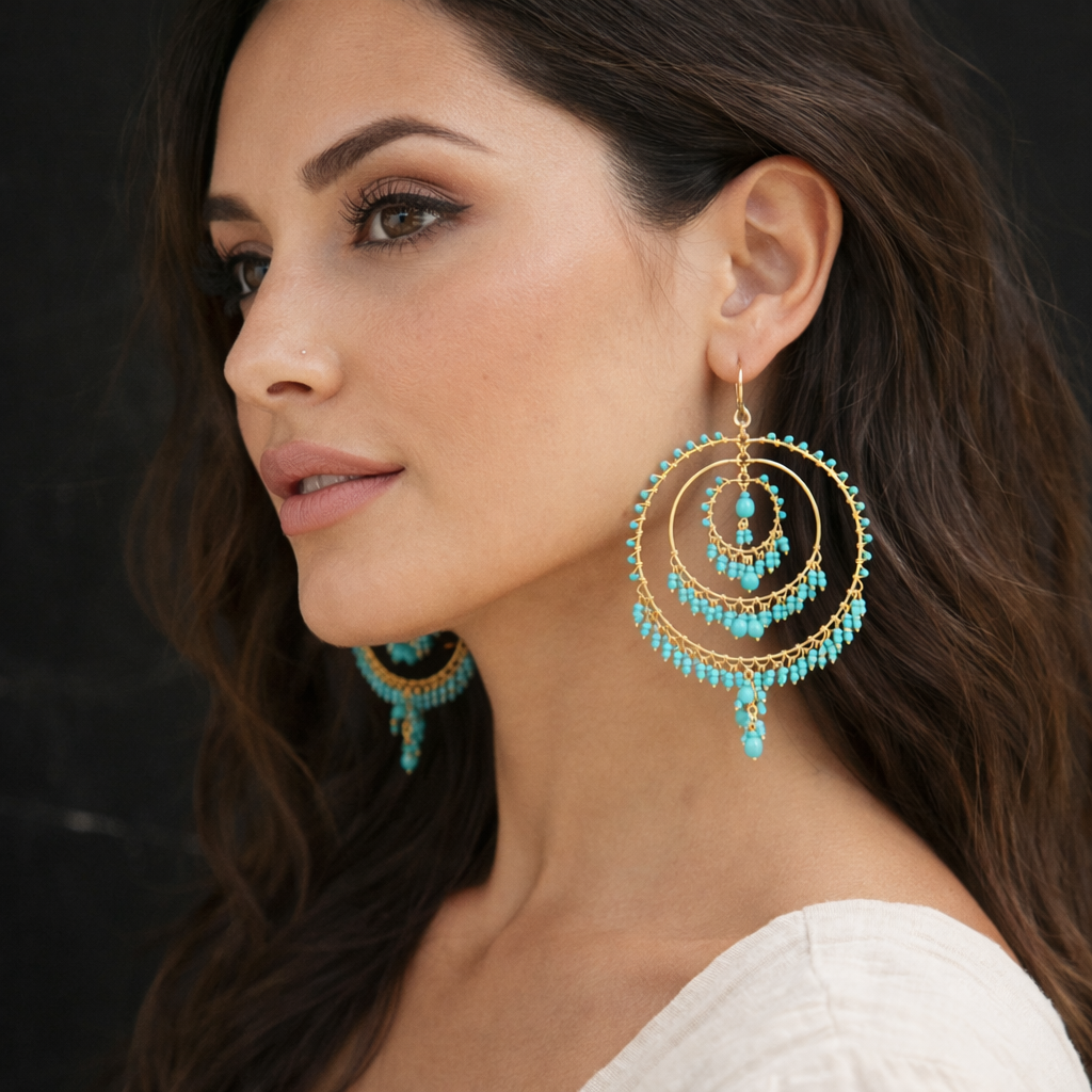 Sonoran Dream Turquoise Chandelier Earrings