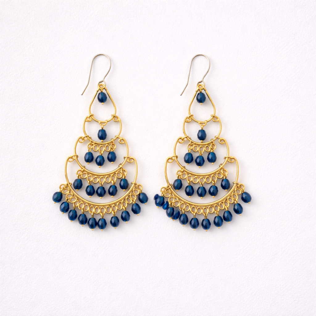 Sapphire Oasis Chandelier Earrings